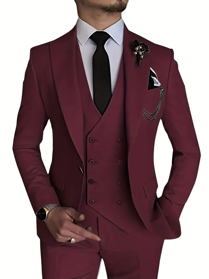 Costume 3 pièces pour homme élégant 7