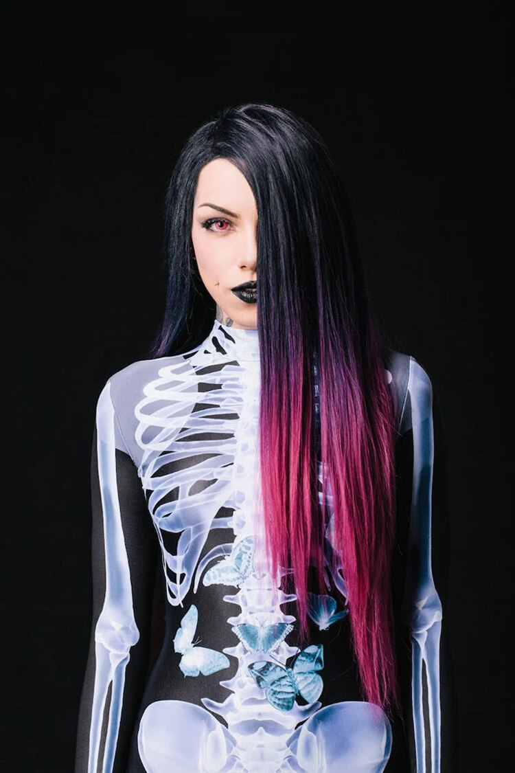 Costume Halloween Femme Body Squelette GlowInTheDark 5