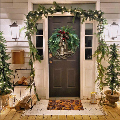 Décoration Noël Unisexe Couronne Bohème en Vigne Artisanale