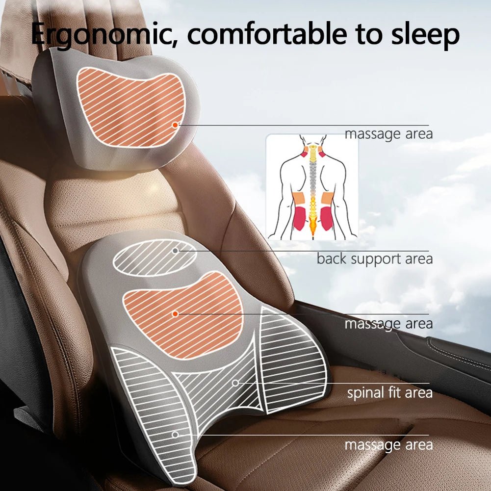 Coussin de soutien cervical et lombaire électrique pour voiture et bureau 5