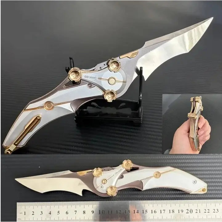 Couteau Pliant Compact Métallique Pour Aventures Extérieures 2