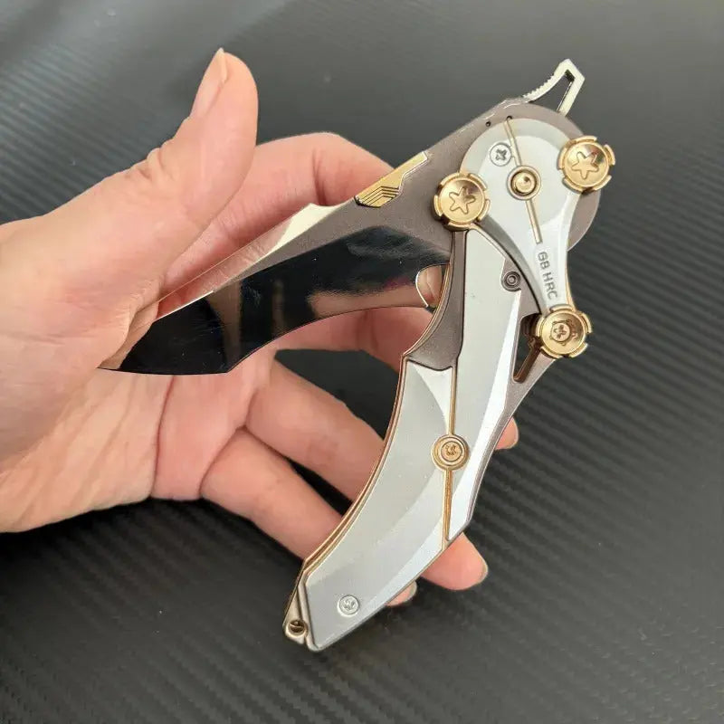 Couteau Pliant Compact Métallique Pour Aventures Extérieures 3