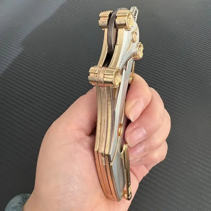 Couteau Pliant Compact Métallique Pour Aventures Extérieures 4