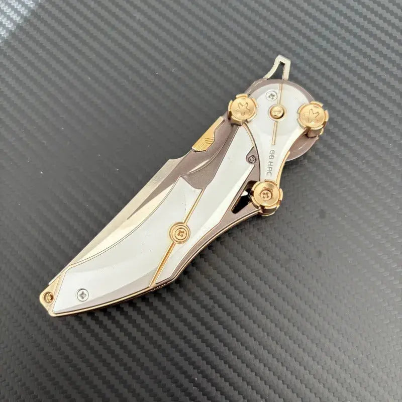 Couteau Pliant Compact Métallique Pour Aventures Extérieures 7