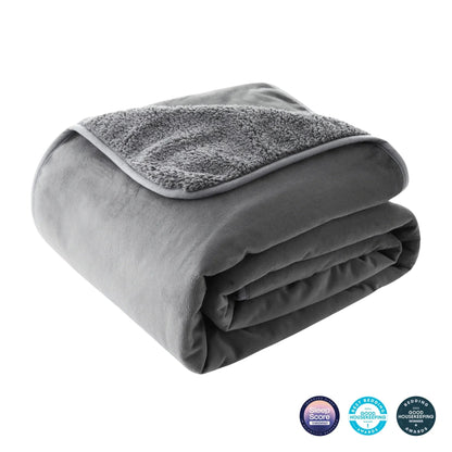 Couverture bébé Réversible flanelle et sherpa douce - Foivo