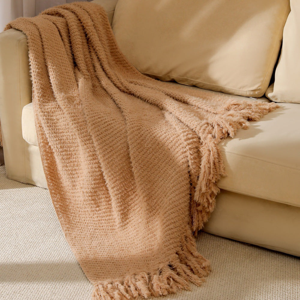 Couverture Douce et Texturée pour Femme Confort et Style 7