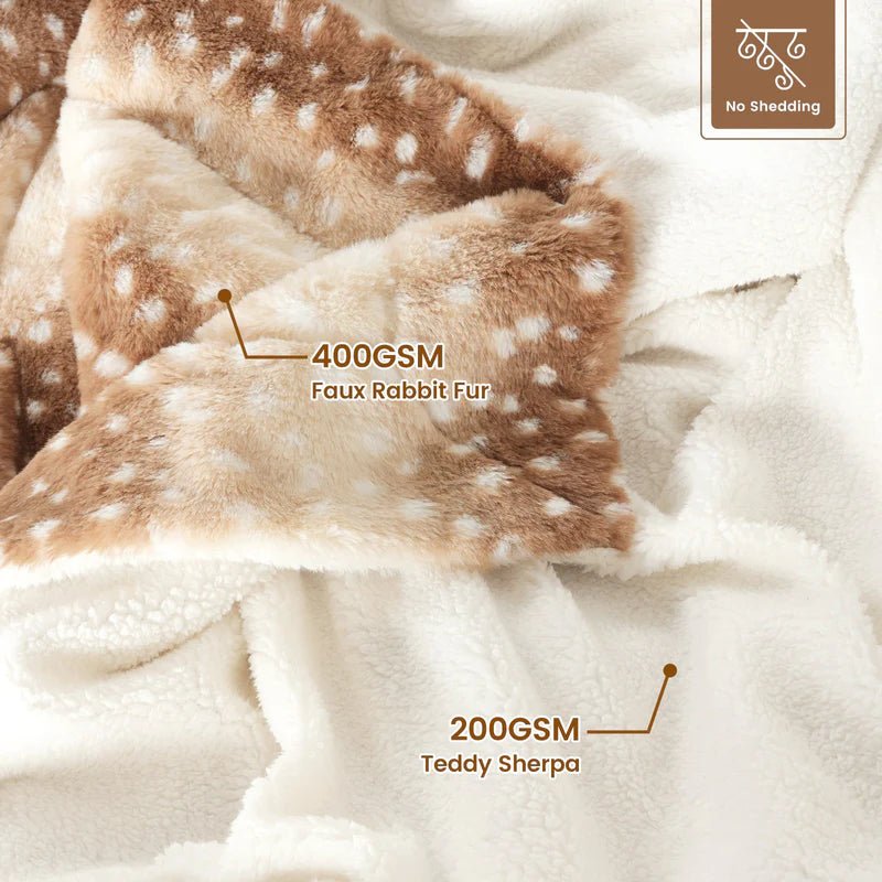 Couverture Douillette Réversible Motif Cerf 5