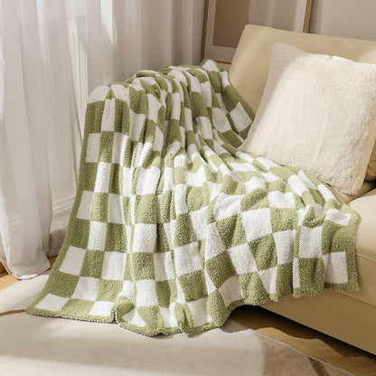 Couverture Douillette à Motif Damier Unisexe 11