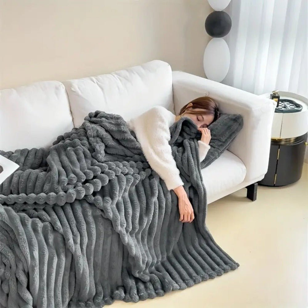 Couverture Moelleuse Unisexe en Microfibre Douce Taille Standard