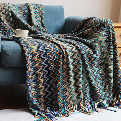Couverture Tissée Zigzag Unisexe Style Moderne 8