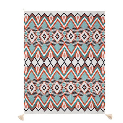 Couverture Tricotée Décorative à Motif Géométrique 5