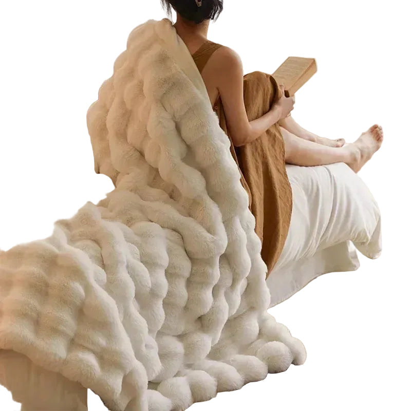Couverture Unisexe Fausse Fourrure Douce Confortable - Foivo