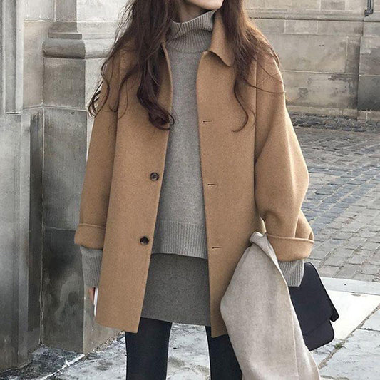 Manteau Femme Chaud à Fermeture Éclair | Mi-Long, Découpage Féminin et Chic - Foivo