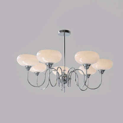 Luminaire Élégant en Verre et Acier – Décoration Intérieure Chic