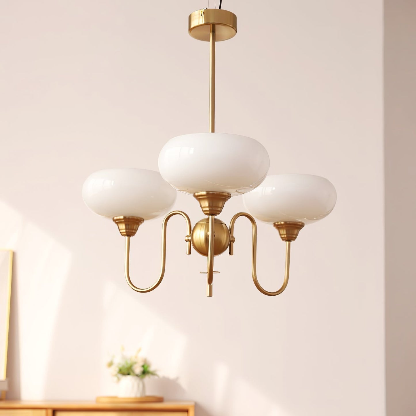 Luminaire Élégant en Verre et Acier – Décoration Intérieure Chic