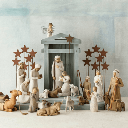 Ensemble de Figurines Nativité Bois de Grange Unisexe - Foivo