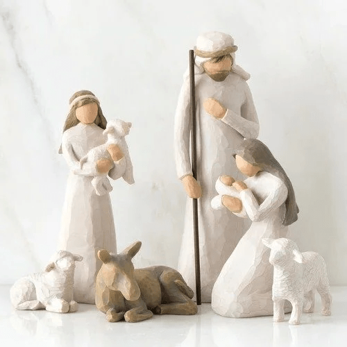 Ensemble de Figurines Nativité Bois de Grange Unisexe