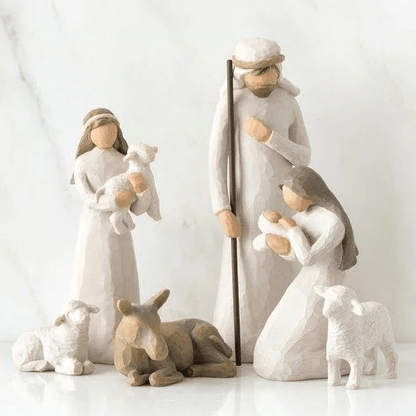 Ensemble de Figurines Nativité Bois de Grange Unisexe