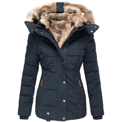 Manteau Hiver Douillet en Simili Fourrure