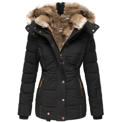 Manteau Hiver Douillet en Simili Fourrure