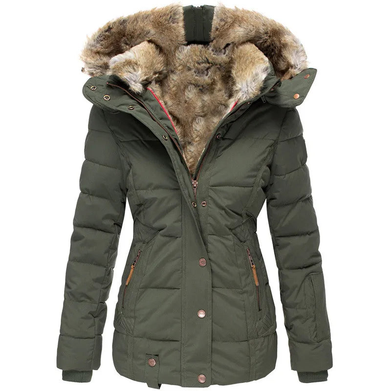 Manteau Hiver Douillet en Simili Fourrure