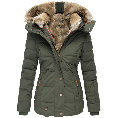 Manteau Hiver Douillet en Simili Fourrure