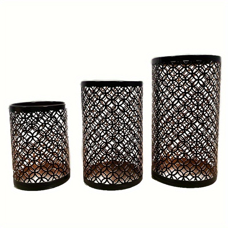 Chandelier en Métal Moderne | Ensemble Raffiné de 3 Bougies