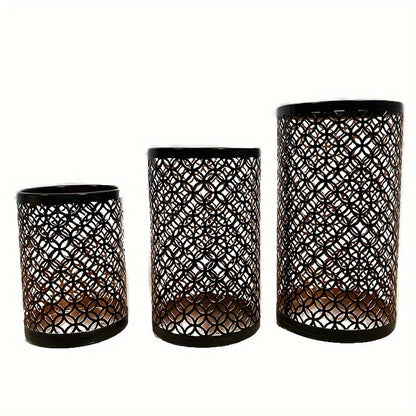 Chandelier en Métal Moderne | Ensemble Raffiné de 3 Bougies