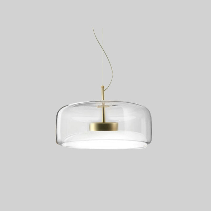 Luminaire Suspendu LED Chic en Verre Or