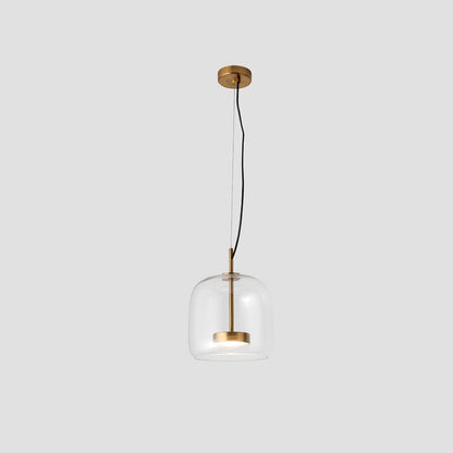 Luminaire Suspendu LED Chic en Verre Or