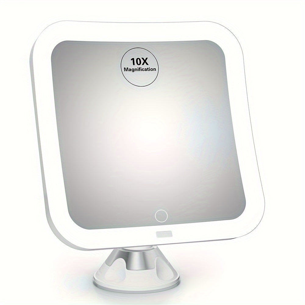 Miroir de Maquillage Grossissant 10X avec Éclairage Intelligent
