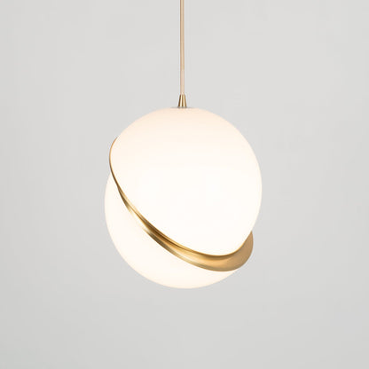 Luminaire Croissant en Verre et Métal - Éclairage LED Chic et Design