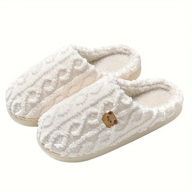 Chaussons Peluche Douillets pour Domicile - blxckfr