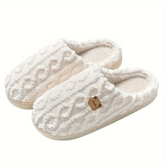 Chaussons Peluche Douillets pour Domicile - blxckfr