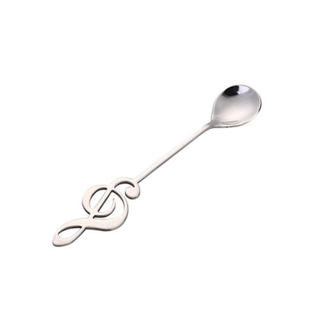 Cuillère à café Unisexe Forme Note de Musique Poignée ergonomique - Foivo