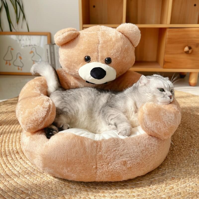 Lit d'Animal Douillet en Ourson Câlin - BlxckFR