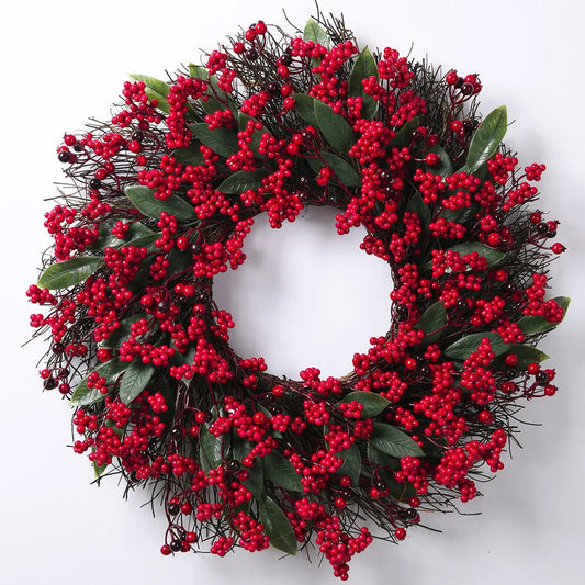 Guirlande de Noël Rouge Élégante | Décoration Festive de Maison - Foivo