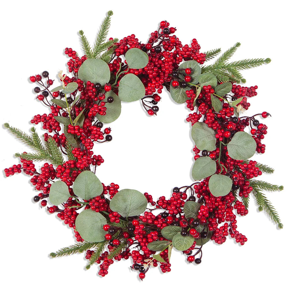 Guirlande de Noël Rouge Élégante | Décoration Festive de Maison