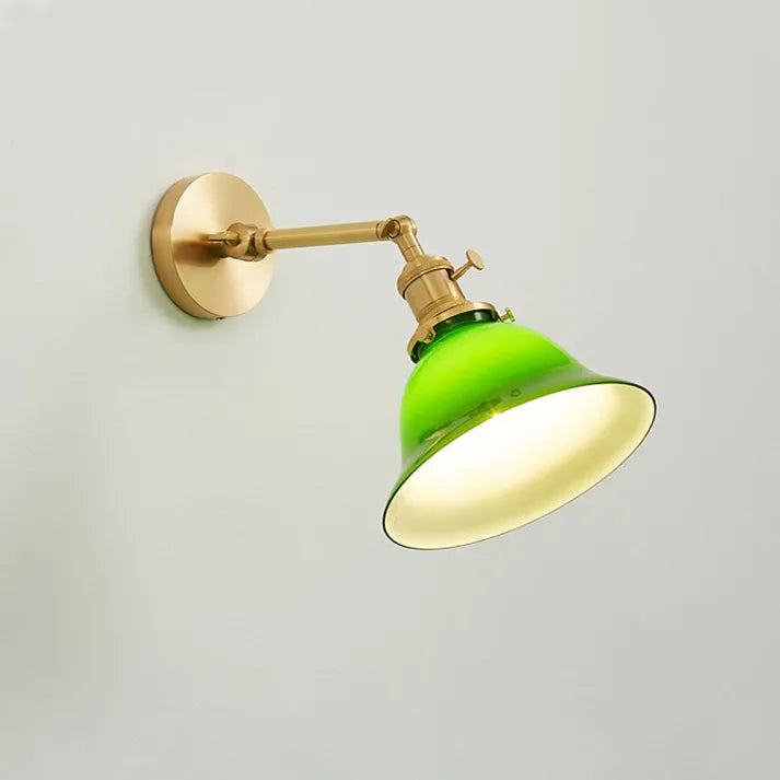 Lampe Murale Rétro Émeraude – Style Chic et Flexible