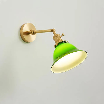 Lampe Murale Rétro Émeraude – Style Chic et Flexible