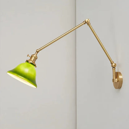 Lampe Murale Rétro Émeraude – Style Chic et Flexible