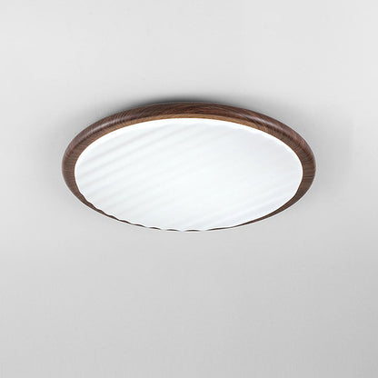 Lampe Plafond LED en Bois - Design Rustique et Élégant pour Maison