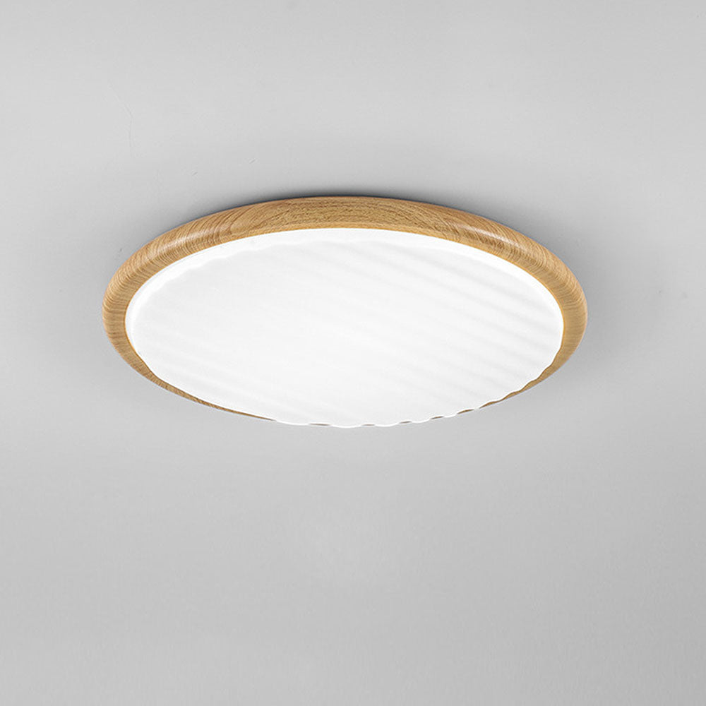 Lampe Plafond LED en Bois - Design Rustique et Élégant pour Maison