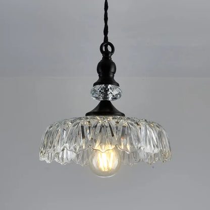 Élégante Suspension de Cuisine en Verre et Métal - Style Chic Rétro - Foivo