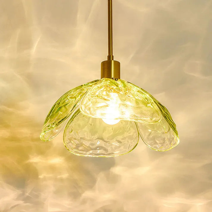 Lampe de Table Élégante en Verre Floral - Foivo