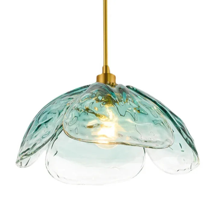 Lampe de Table Élégante en Verre Floral