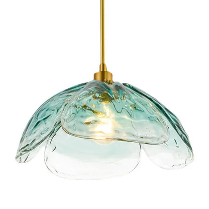 Lampe de Table Élégante en Verre Floral