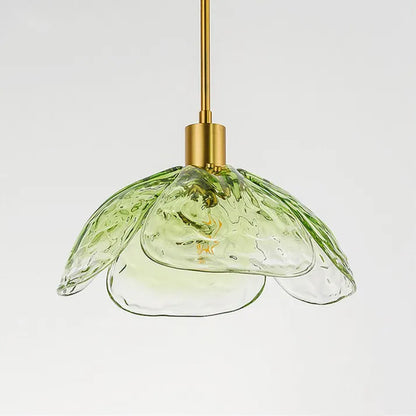 Lampe de Table Élégante en Verre Floral