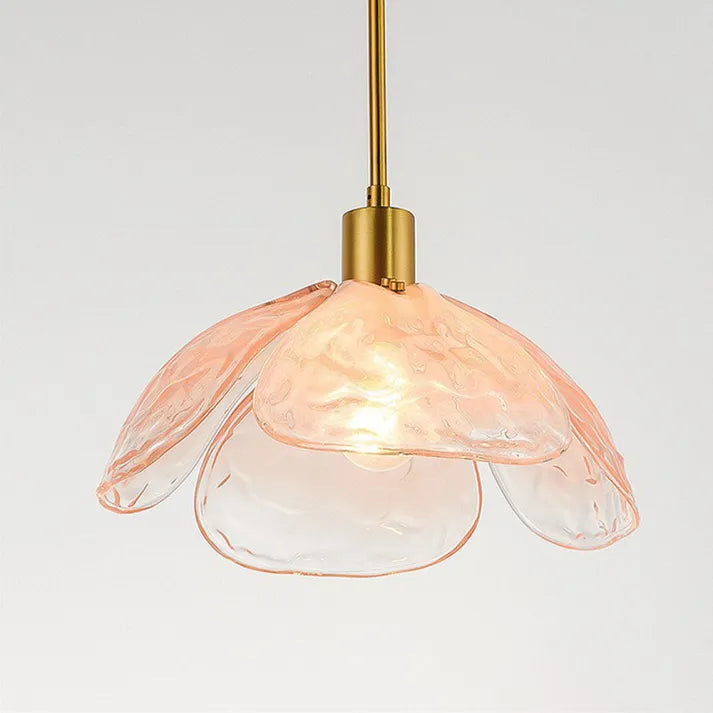 Lampe de Table Élégante en Verre Floral