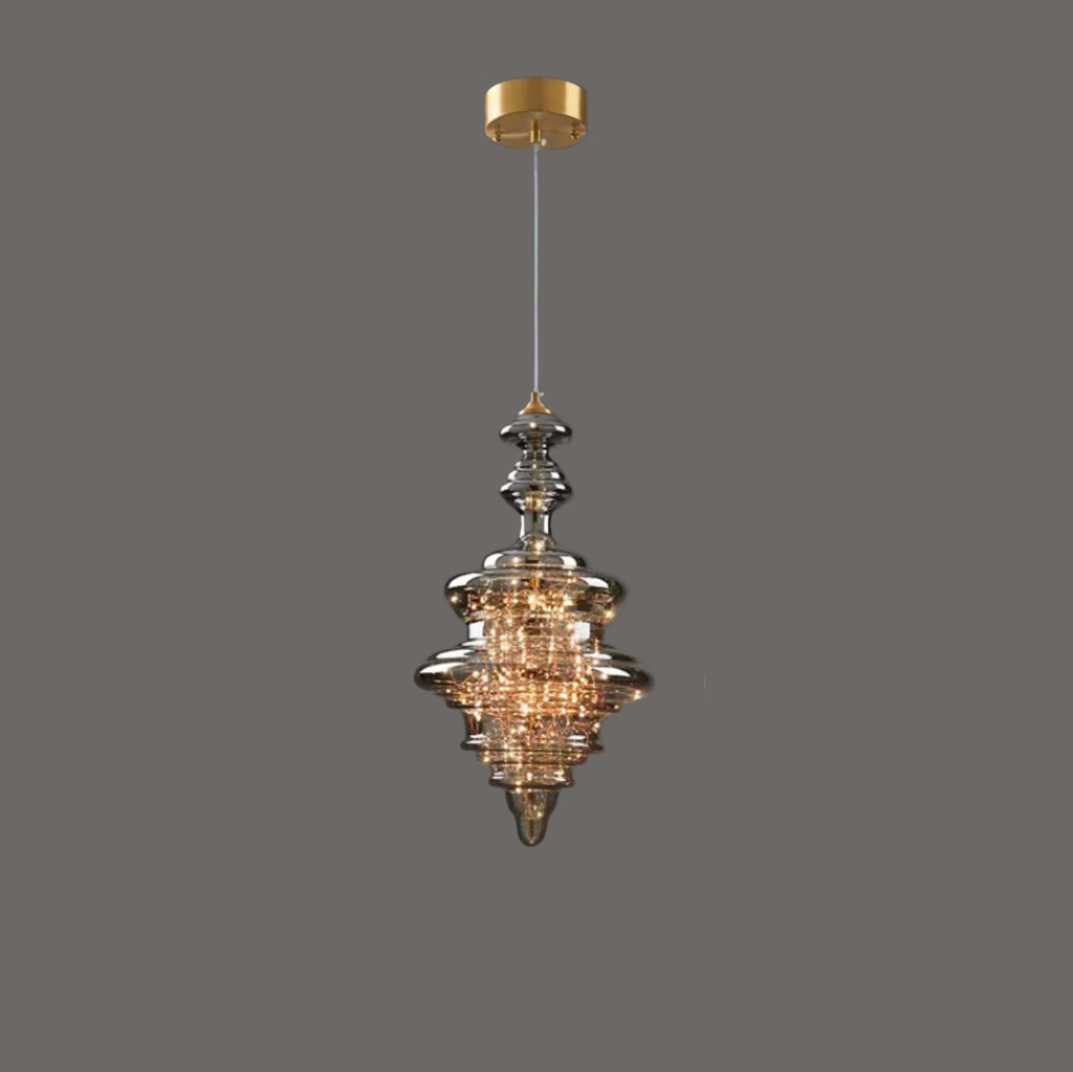 Luminaire Suspendu Chic en Verre et Métal pour Intérieur